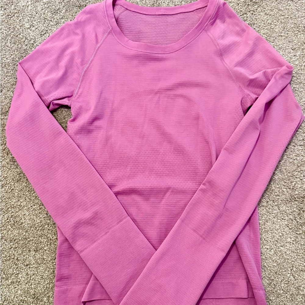 ✨ Lululemon Dahlia Mauve Swiftly Tech Long Sleeve 2.0 Race Length Size 2